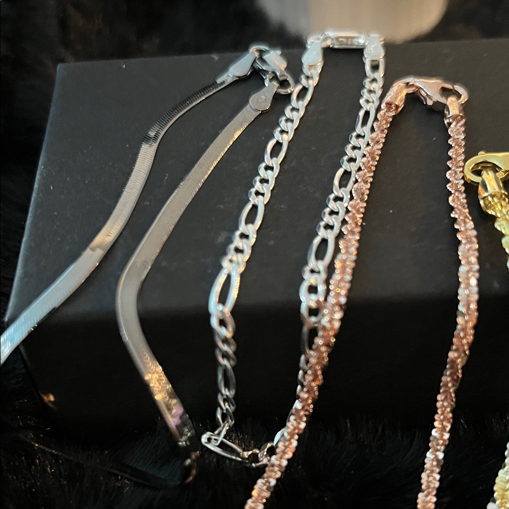 Variety of 925 Sterling Silver, Rose Gold over sterling silver bracelets - Picture 4 of 9